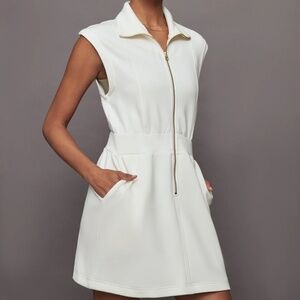 Varley NWOT Double Soft Rosannah Egret Zip Dress Sz XL